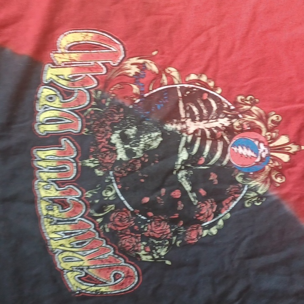 Grateful Dead Men's Red/Black Bertha & Steal Your Face Graphic Tee Shirt Size L - Picture 3 of 5